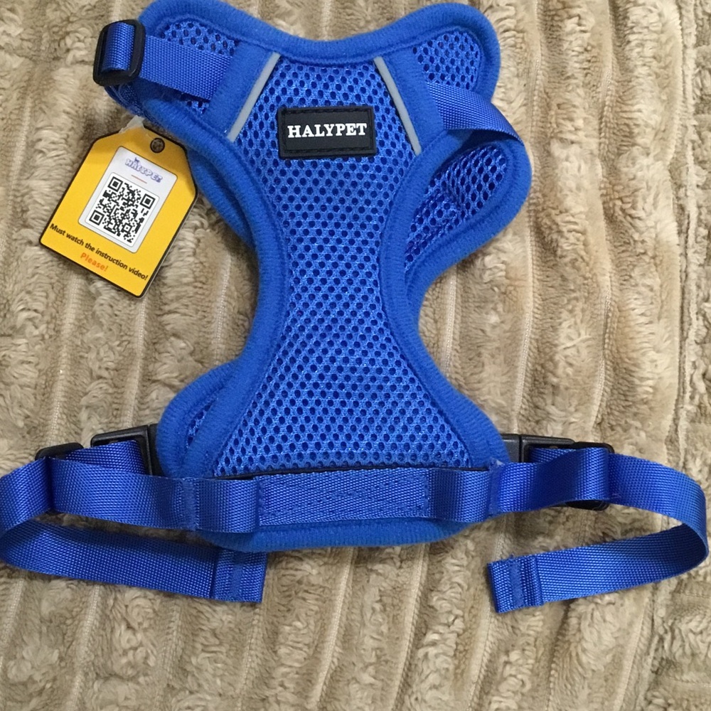 HALYPET Royal Blue Pet Harness W/reflective strips, size S, NWT.